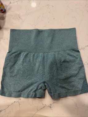 High-Rise Seamless Bike Shorts in Teal Green